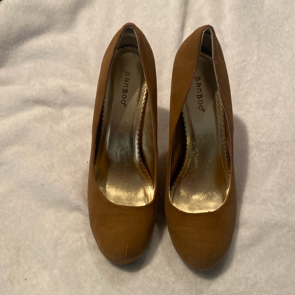Bamboo platform heels